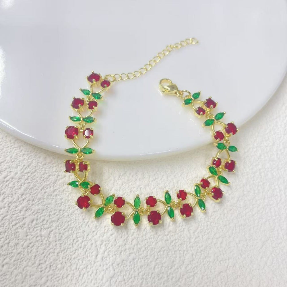 Wholesale  fruit series cherry bracelet jewelry