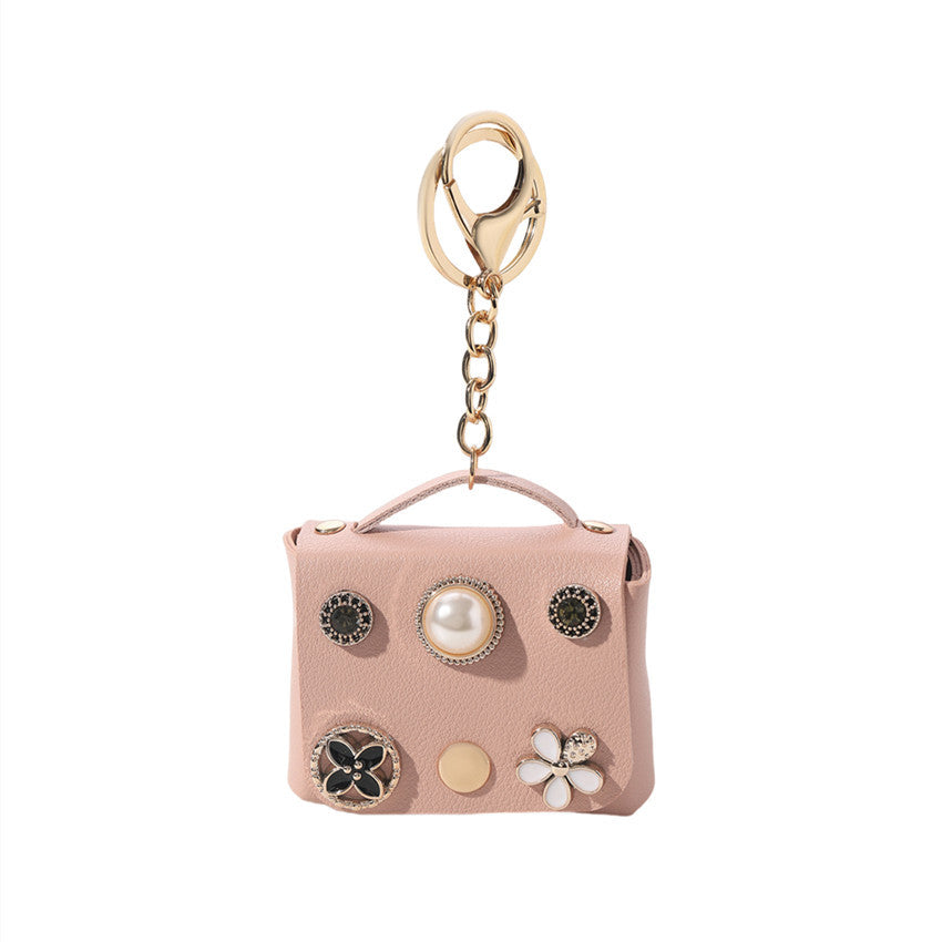 Wholesale Cartoon Inlaid Pearl Coin Purse Keychain Keychain Wallet ACC-KC-RongR033