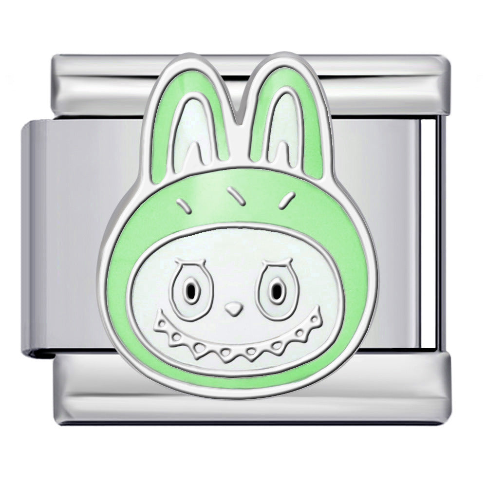 Wholesale 2pcs/pack  Italian Charm Bracelet 9mm DIY Splicing Anime Cute Cartoon Stainless Steel Composable Bracelet