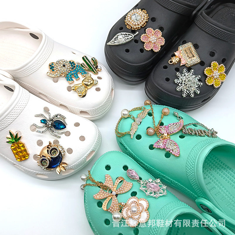Wholesale  3D Metal Alloy Shoes Accessories Shoes Charms