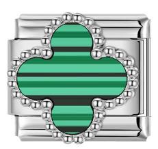 Wholesale Italian Charm Modules Four Leaf Clover for Bracelet Making Jewelry Accessory ACCVIP