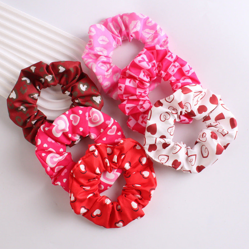 Wholesale Valentine's Day Heart Pattern Hair Tie