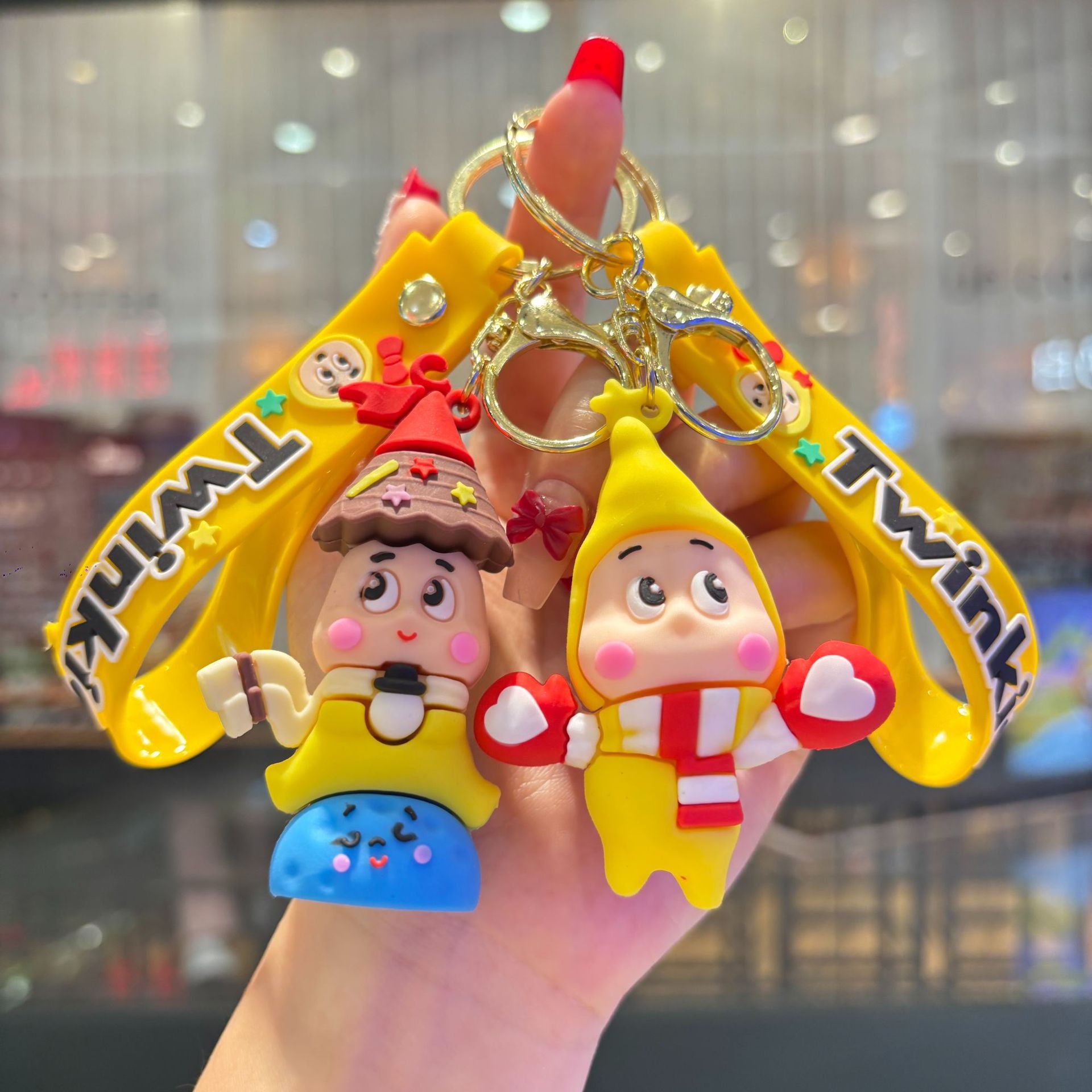 Wholesale PVC Cartoon Star Character Keychain Car Key Bag Charm Gift
