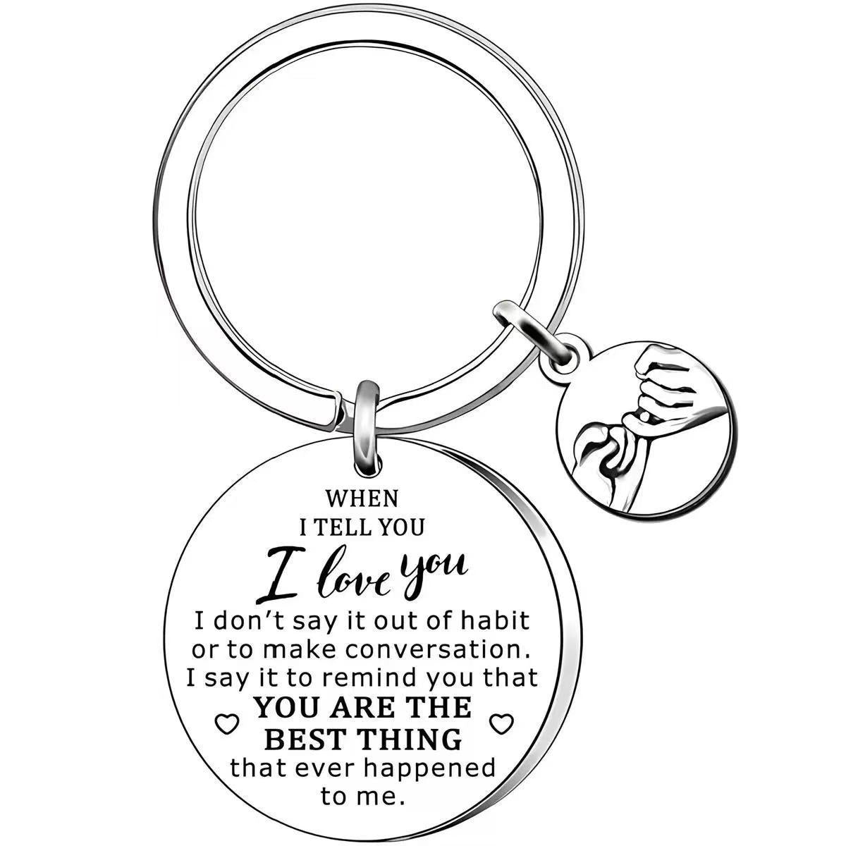Wholesale Hand In Hand Friendship Engraved Stainless Steel Keychain Fashion Car Key Accessory Gift For Family And Classmates