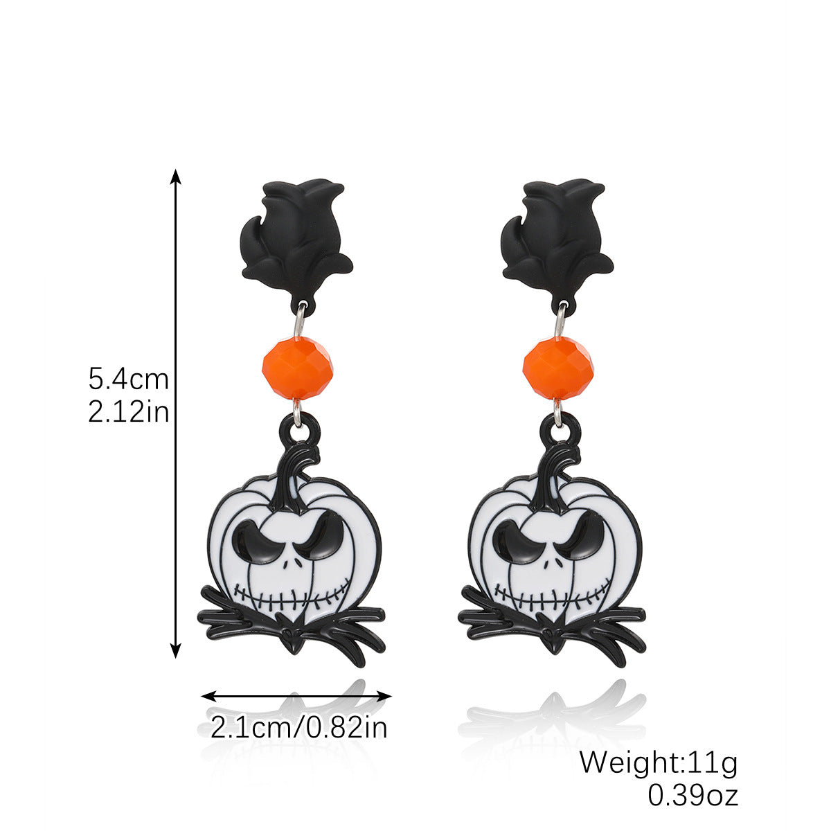 Wholesale  Skull Diablo Earrings  Diamond-encrusted Alloy Halloween Earrings