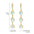 Wholesale  Long Grape Cluster Crystal Earrings  Luxury Zircon Crystal Drop Earrings