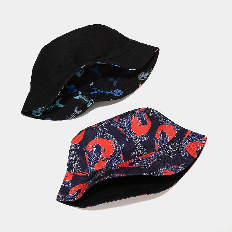 Wholesale Ocean Animal Pattern Double Sided Bucket Hat ACC-HT-LvYi008