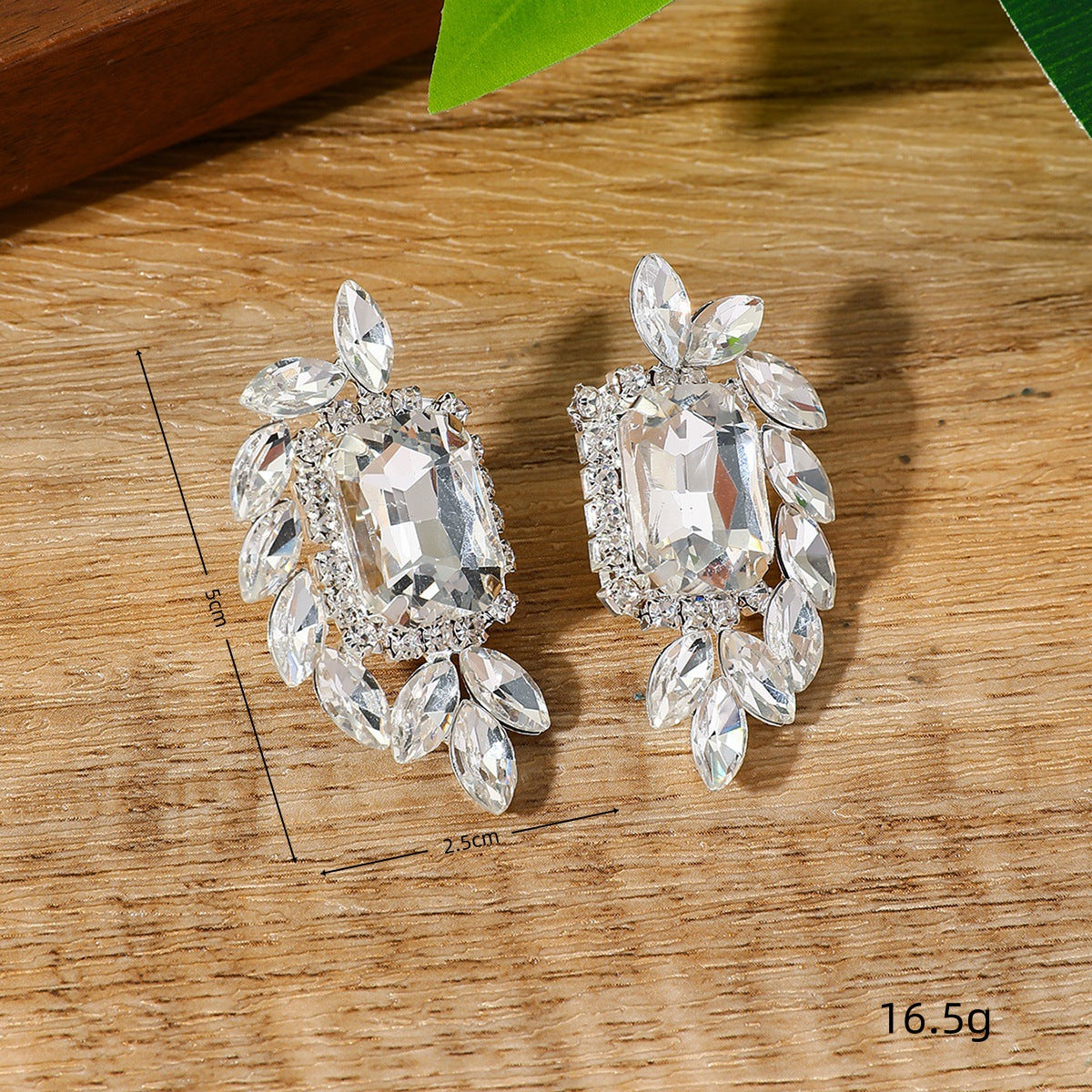 Wholesale Full of diamond exaggerated earrings sexy AB color rhinestone earrings water drop accessories