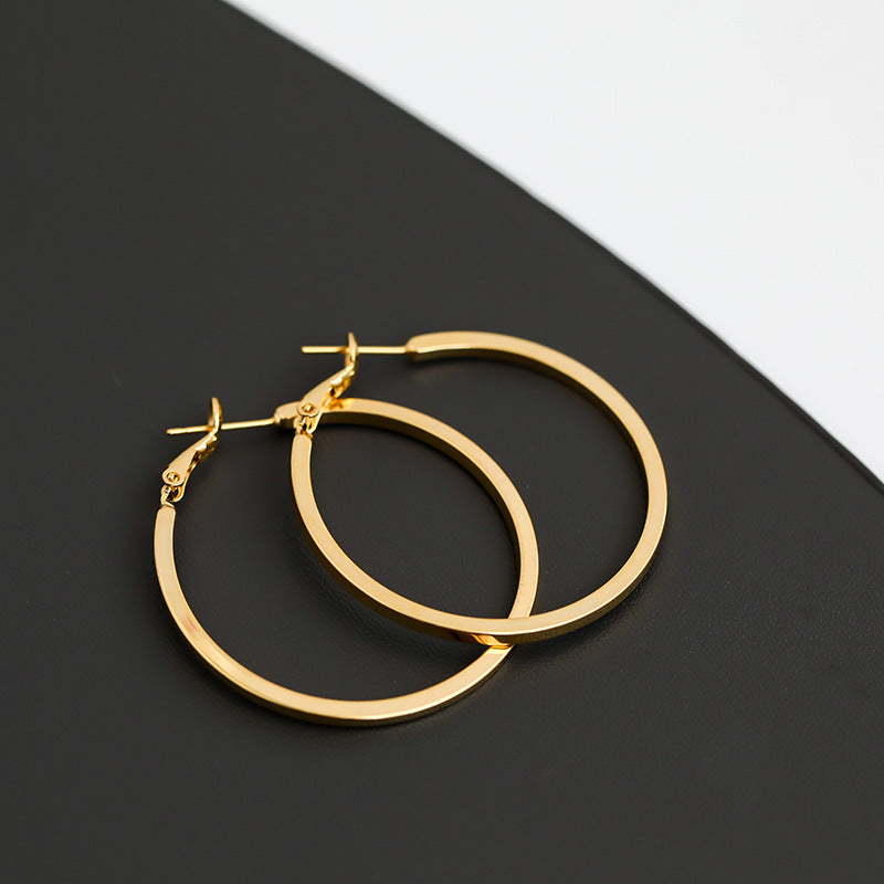 Wholesale Metal Smooth Earrings Hoop Earrings ACC-ES-MiYe002