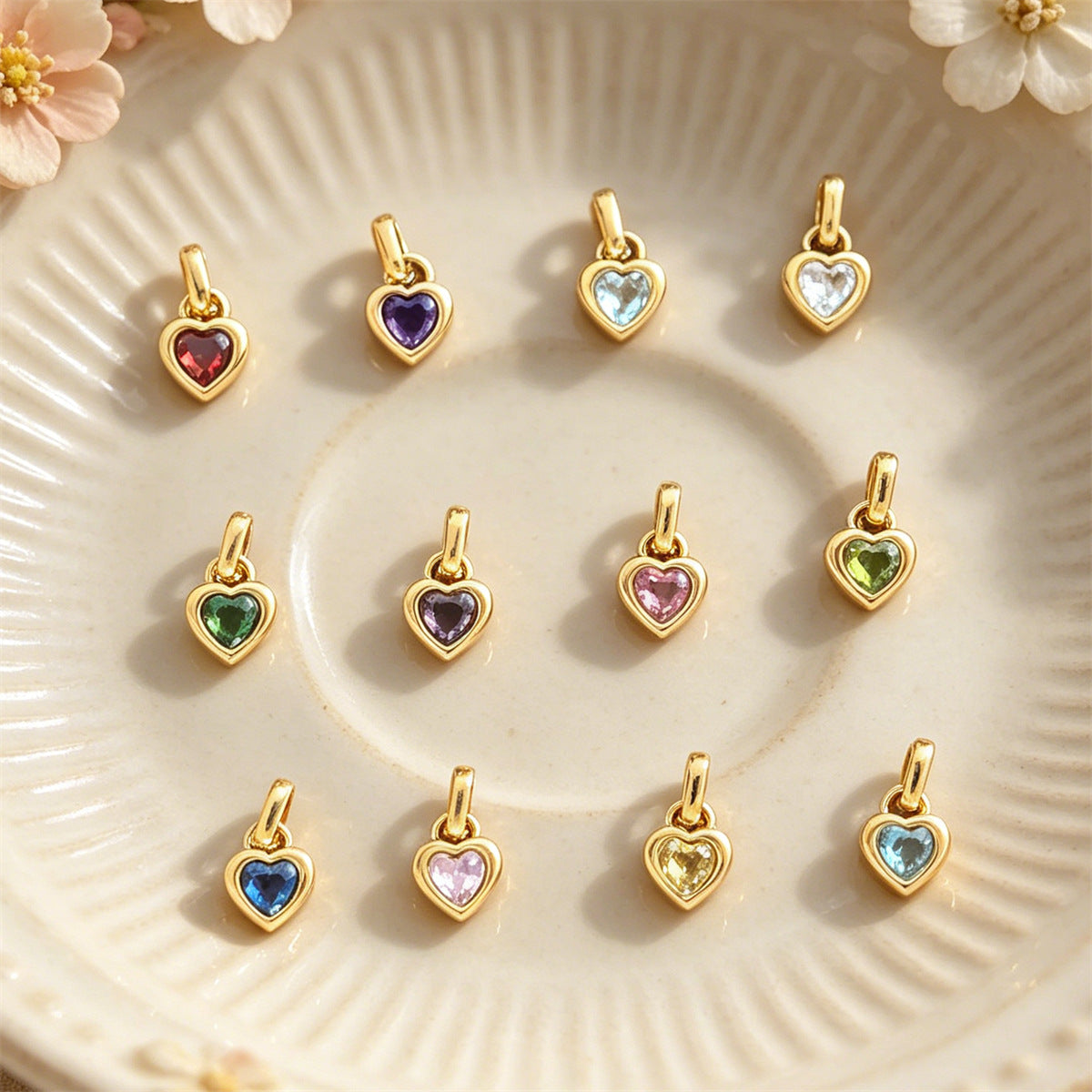 Wholesale Stainless Steel Heart Birthstone Pendant With Zircon Stylish Women S Jewelry Accessory For Gift And Boutique Resale