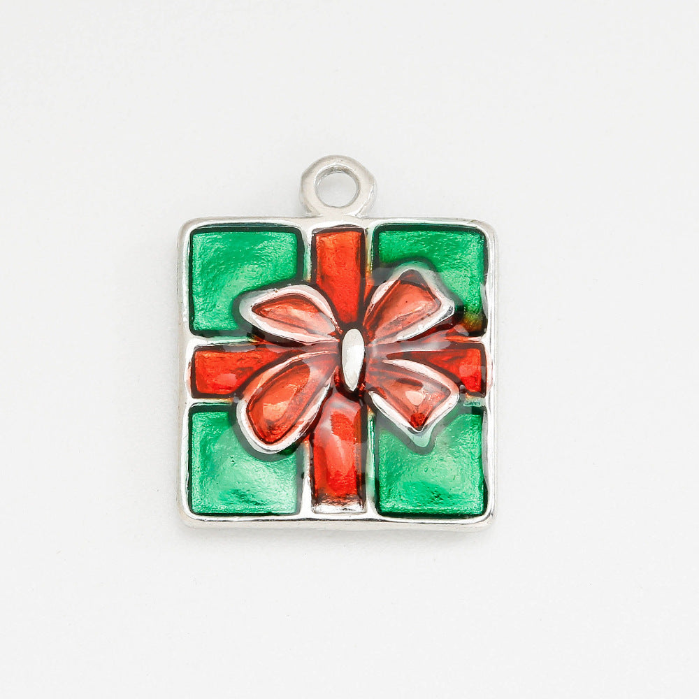 Wholesale 5pcs Christmas Alloy Oil Drop Diy Bracelet Necklace Jewelry Accessories ACC-PT-Yongc002