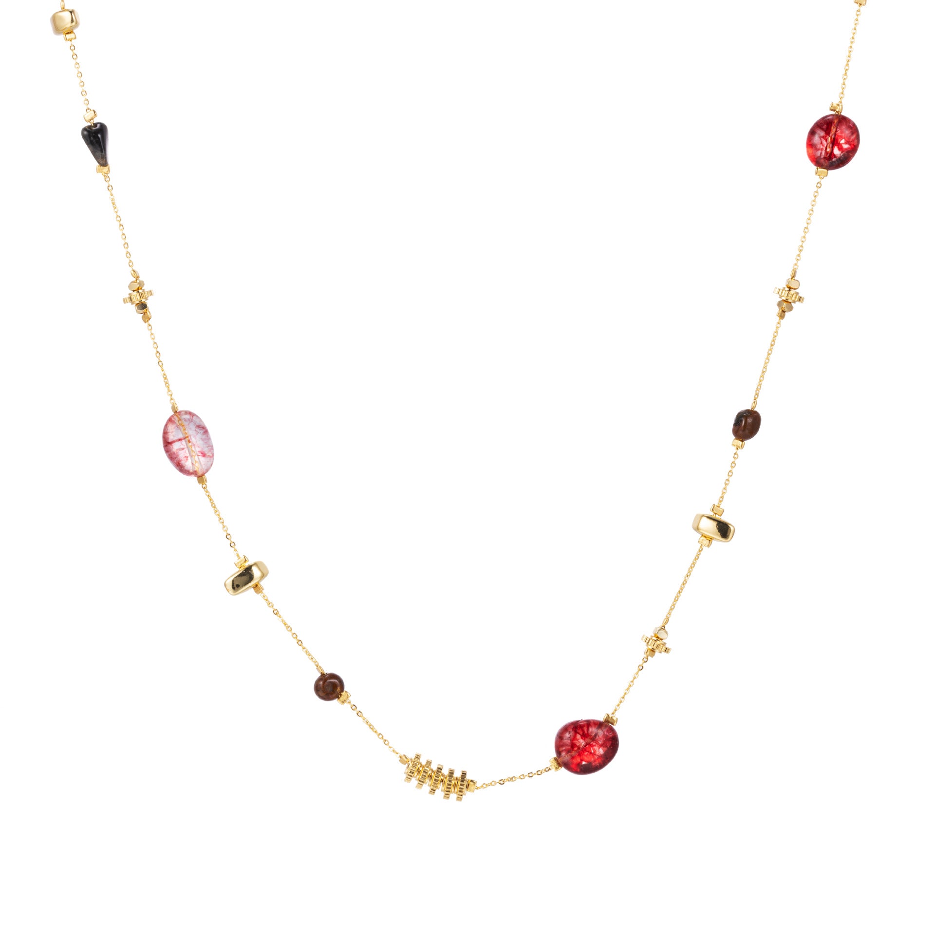 Wholesale double-wearing colored glaze natural stone chain