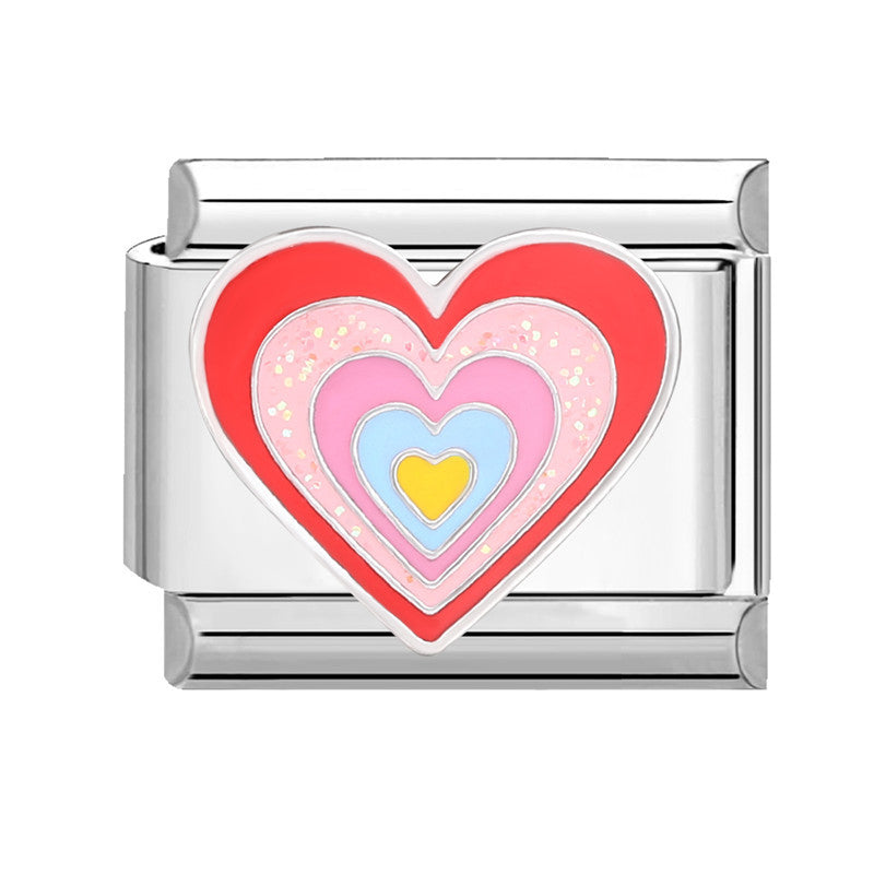 Wholesale Italian Charm Bracelet 9mm DIY Splicing Red Series Titanium Steel Composable Bracelet