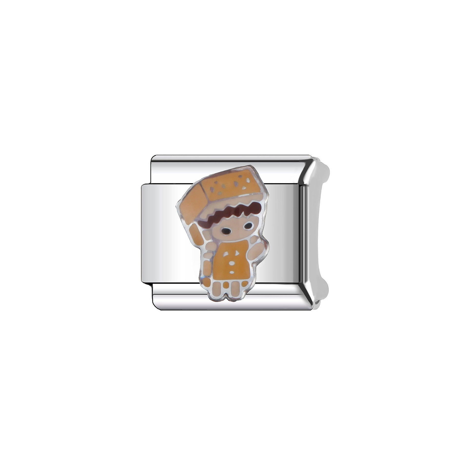 Wholesale  9mm Italian Charm Starter Bracelets DIY square Single Section Creative Stainless Steel Composable Bracelet