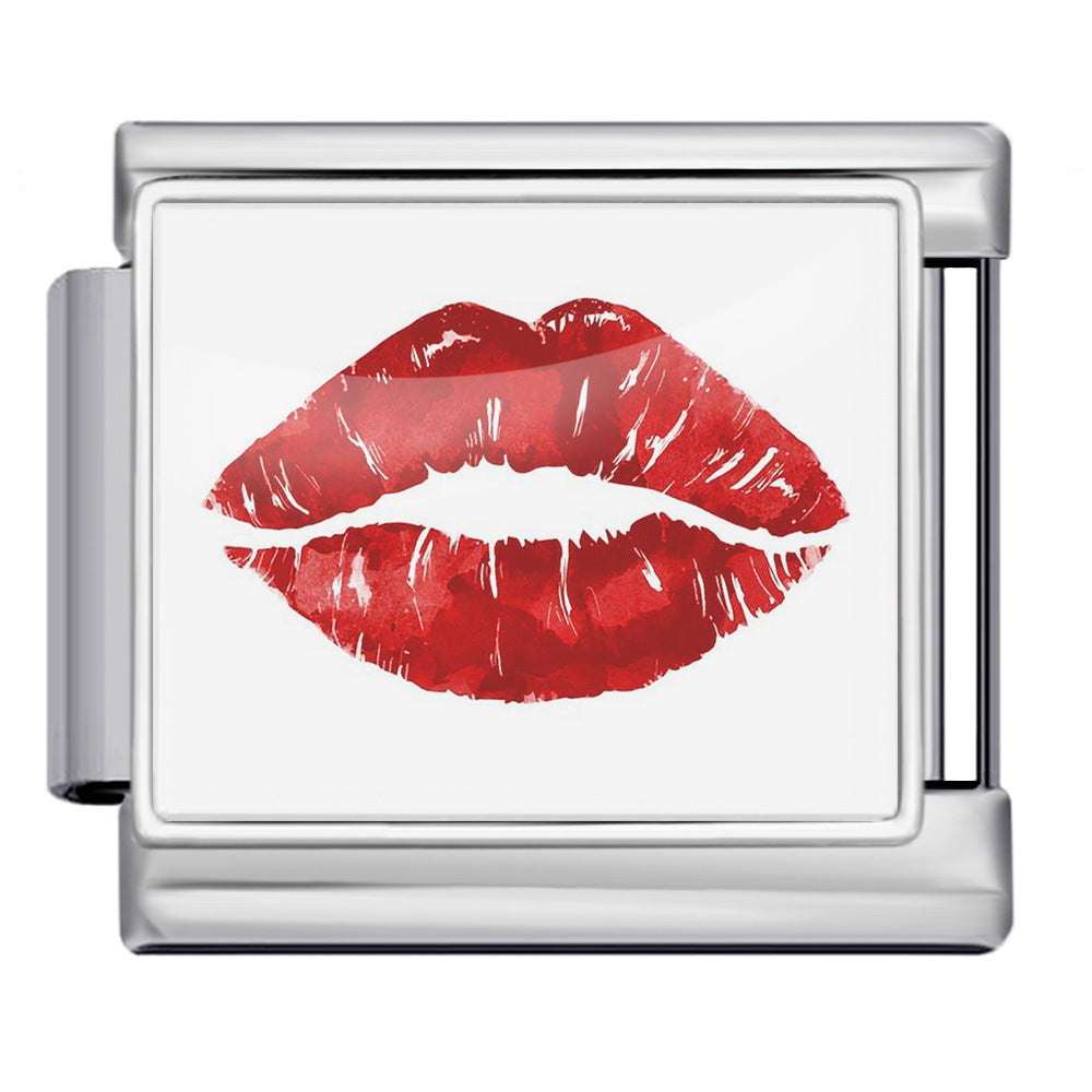 Wholesale 9mm Italian Charm Starter Bracelets DIY Valentine' s Day Heart-Shaped Stainless Steel Composable Bracelet