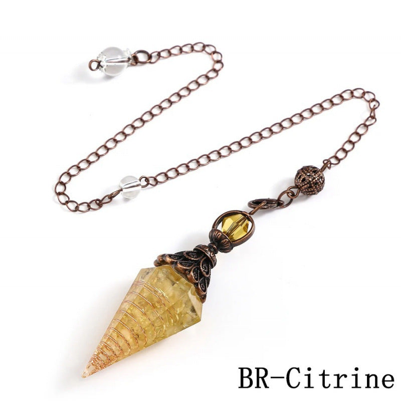 Wholesale Amethyst Crystal Hexagon Pendant Ancient Silver for DIY Jewelry Making Decorative Gift