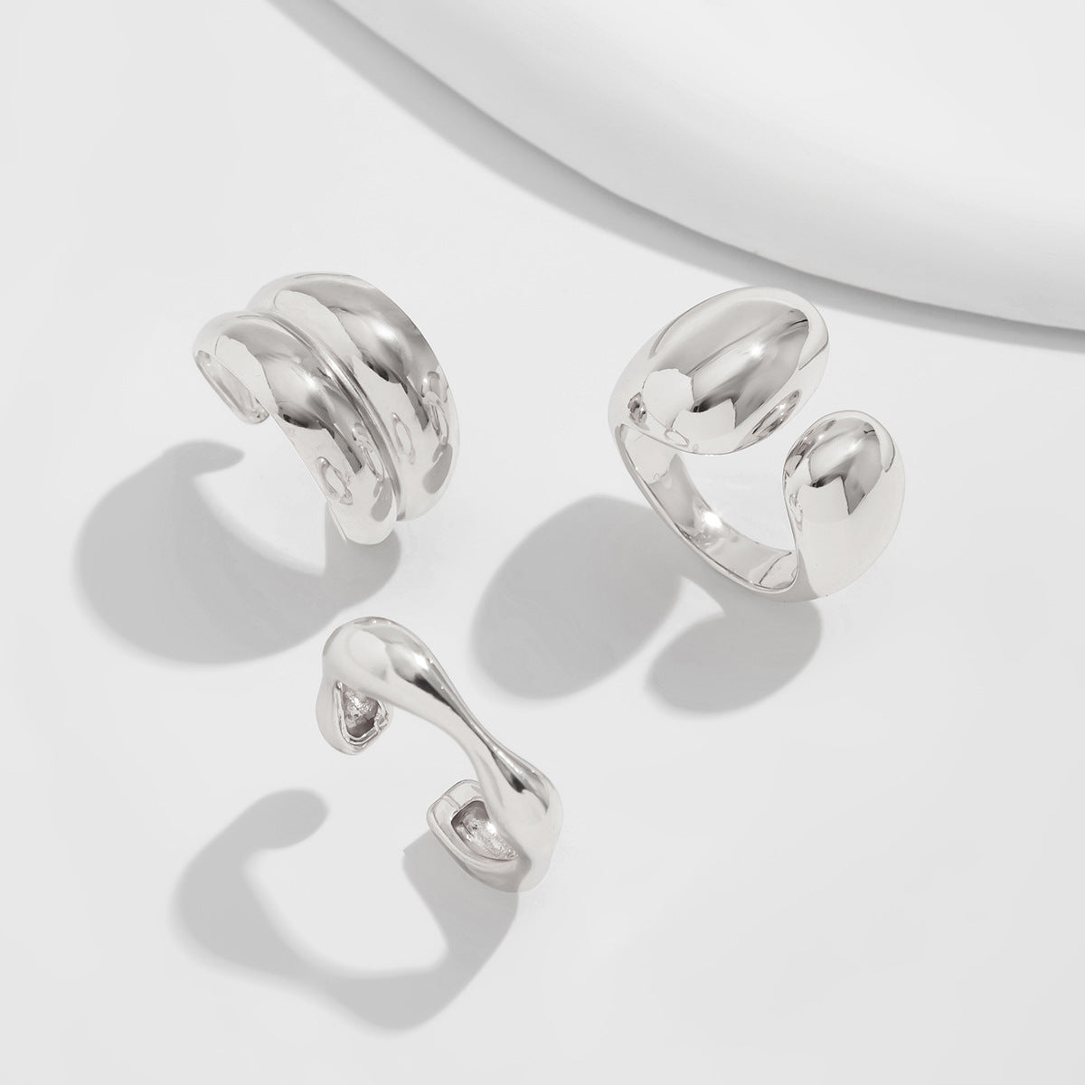 Wholesale Teardrop Open Polished Joint Ring