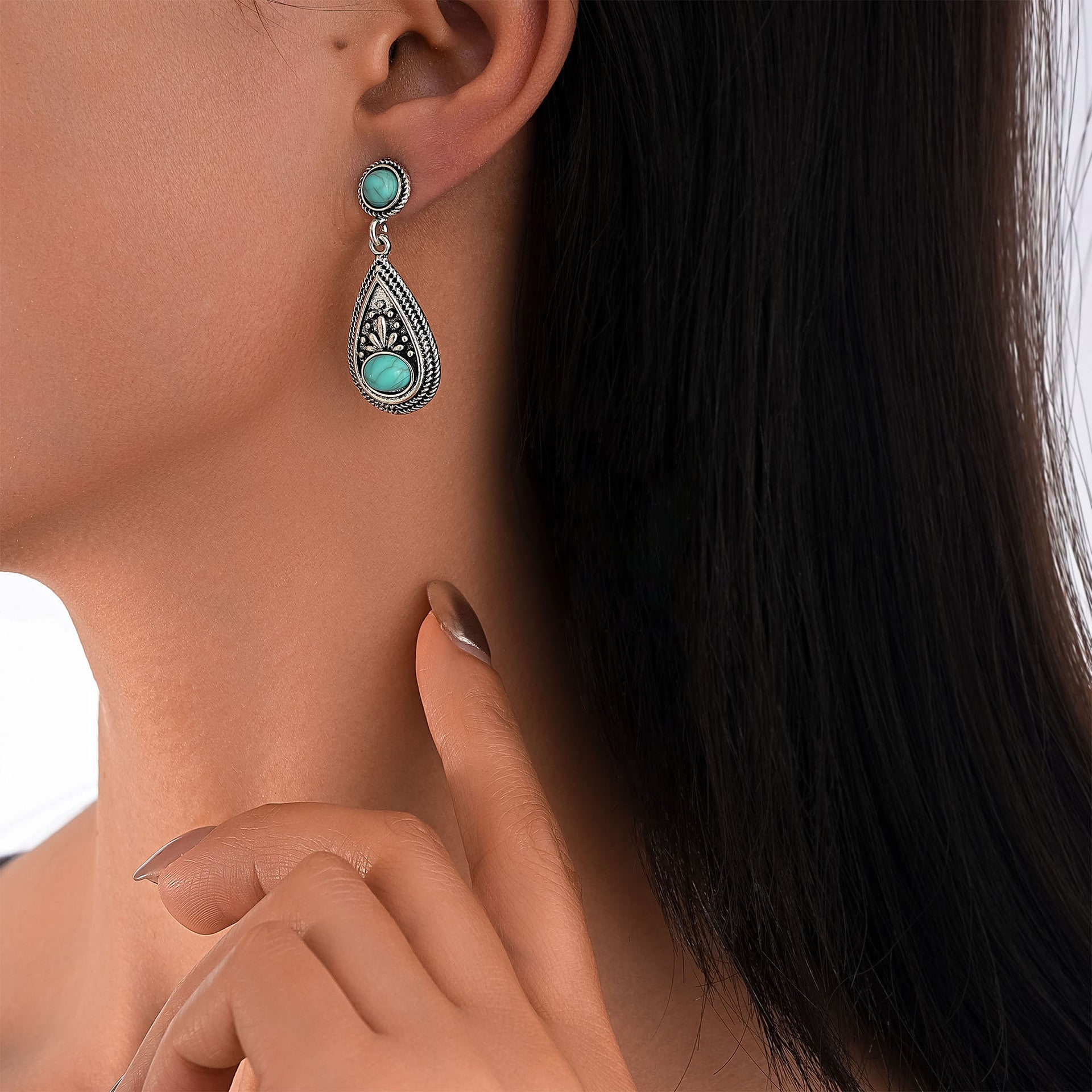 Wholesale Vintage Bohemian Turquoise Earrings