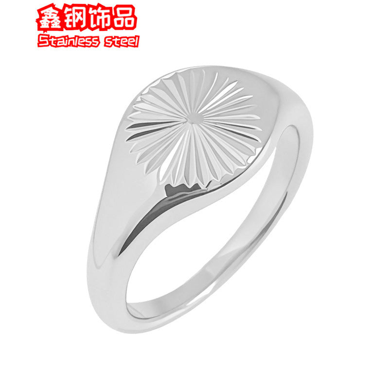 Anneau d'amour d'acier en gros titane