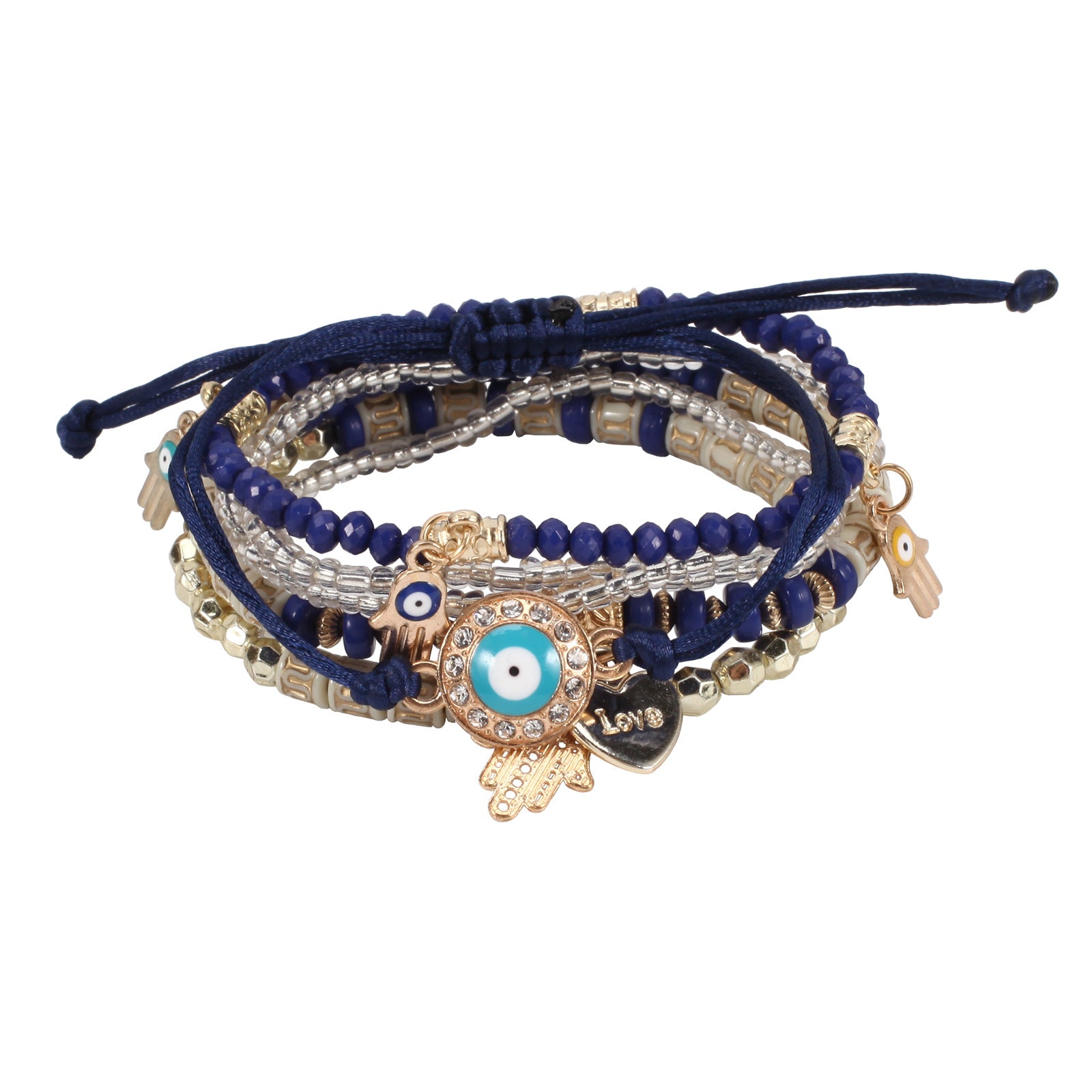 Wholesale Handmade Beaded Jewelry Evil Eye Bracelet Multi-layered Bracelet Beaded Bracelets ACC-BT-XinY002