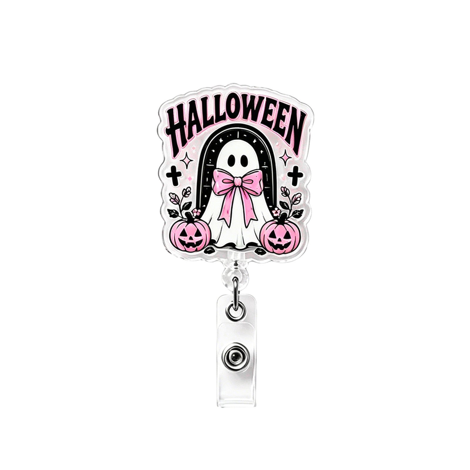Wholesale Abs  Ghost Skull ID Badge Reel for Medical Staff