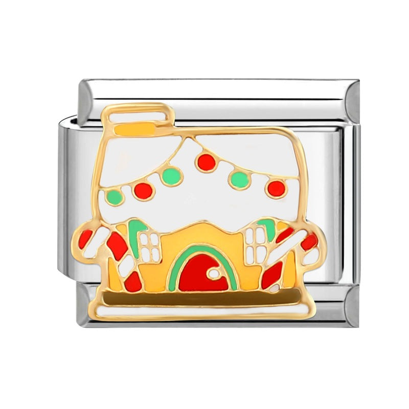 Wholesale Italian Charm Bracelet 9mm DIY Splicing Christmas Stainless Steel Composable Bracelet