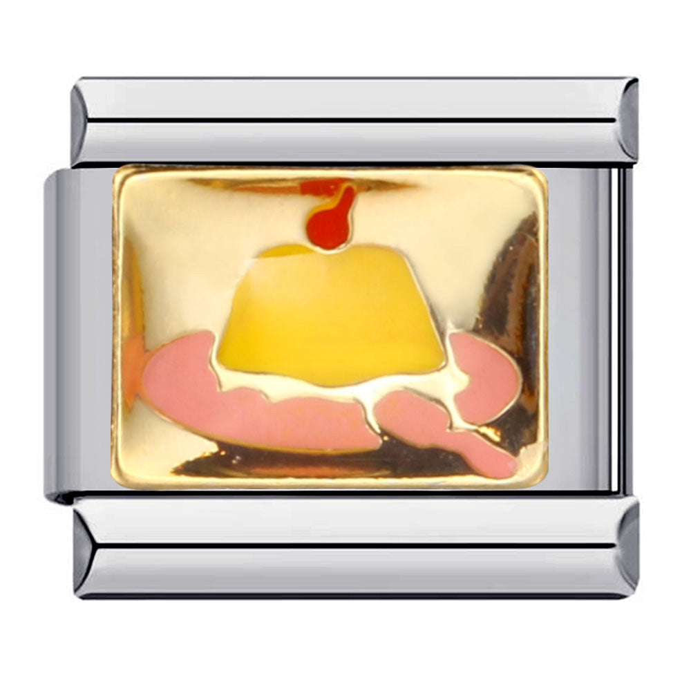 Wholesale Italian Module Dessert Cake Element Bracelet Stainless Steel Welding Oil Dropping DIY  Bracelet