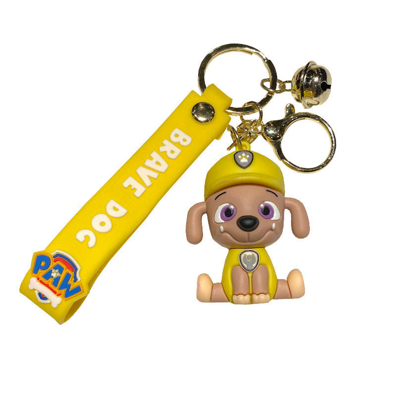 Wholesale Cartoon Cute Puppy PVC Soft Keychains Silicone Creative Keychain ACC-KC-XinShu013