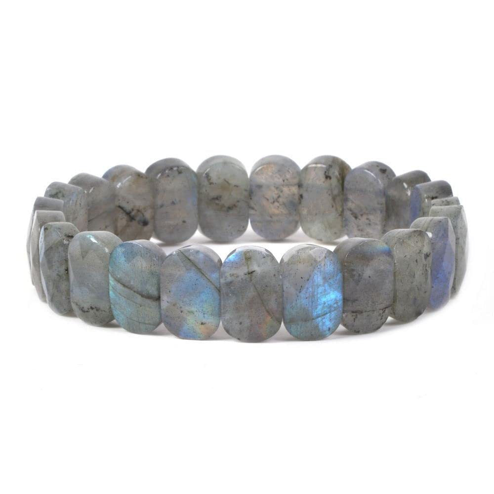 Wholesale Natural Oval Agate Bracelet Shaped Crystal Face Bead Bracelet