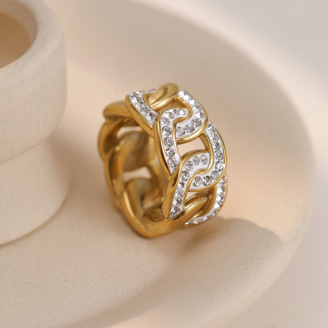 Wholesale Titanium Steel Cuban Link Ring