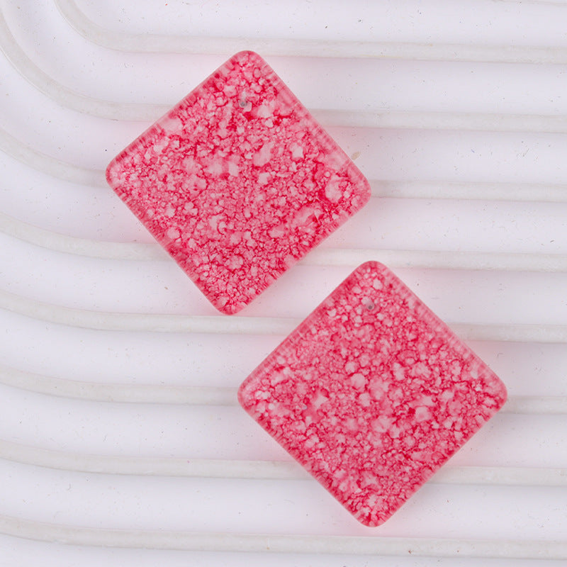 Wholesale  Bohemian love geometric diamond acrylic earrings