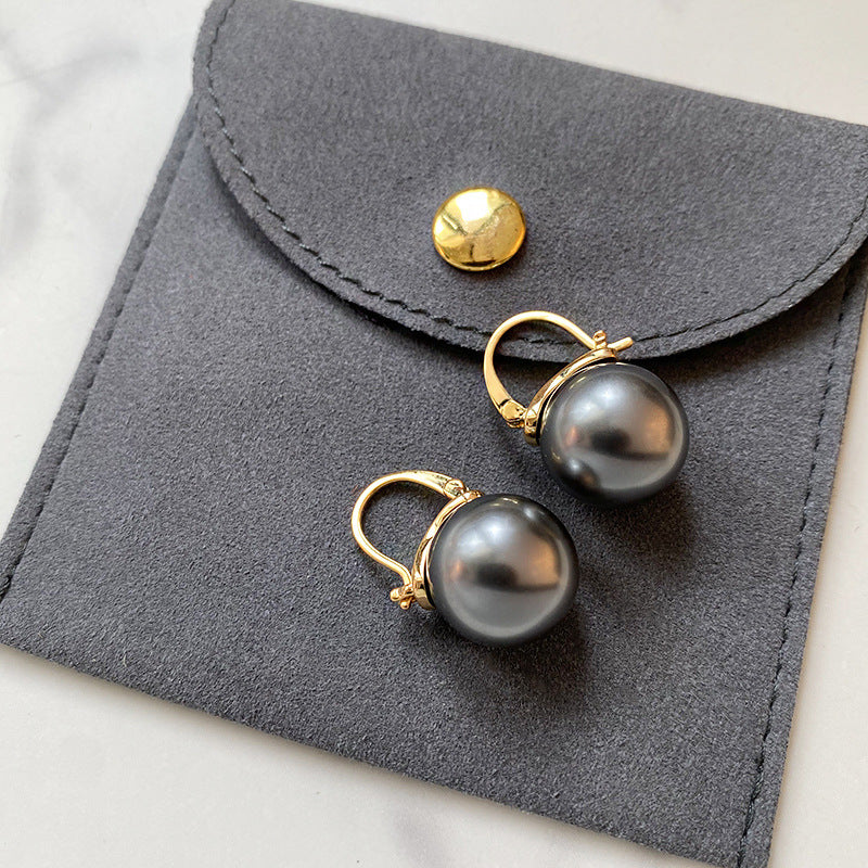 Wholesale Pearl Earrings  Light Luxury  S925 Sterling Silver Needle Teapot Ear Buckle