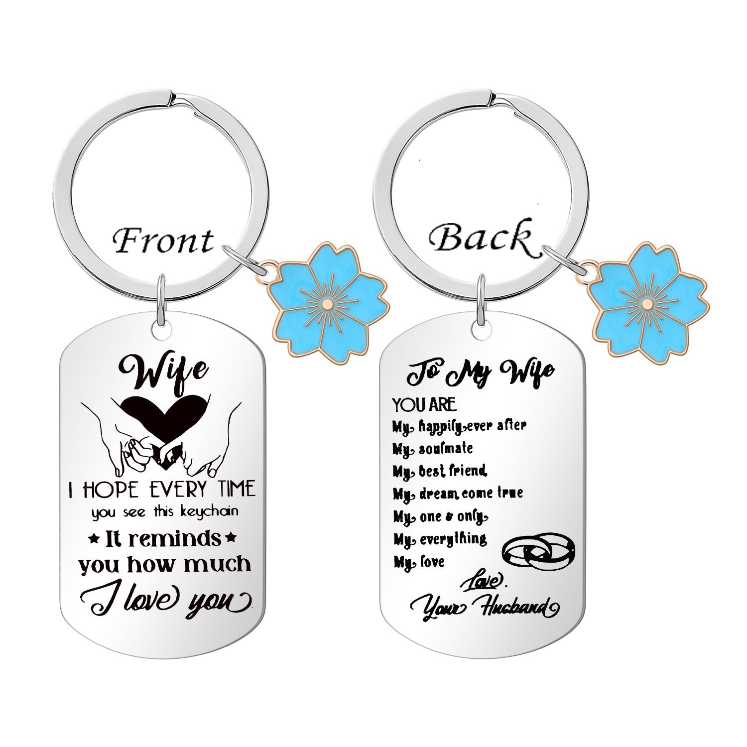 Wholesale Family Festival Stainless Steel Keychain