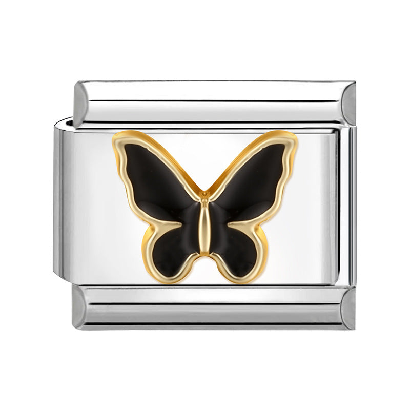 Wholesale  Italian Charm Bracelet 9mm DIY Colorful Personalized Creative Stainless Steel Composable Bracelet