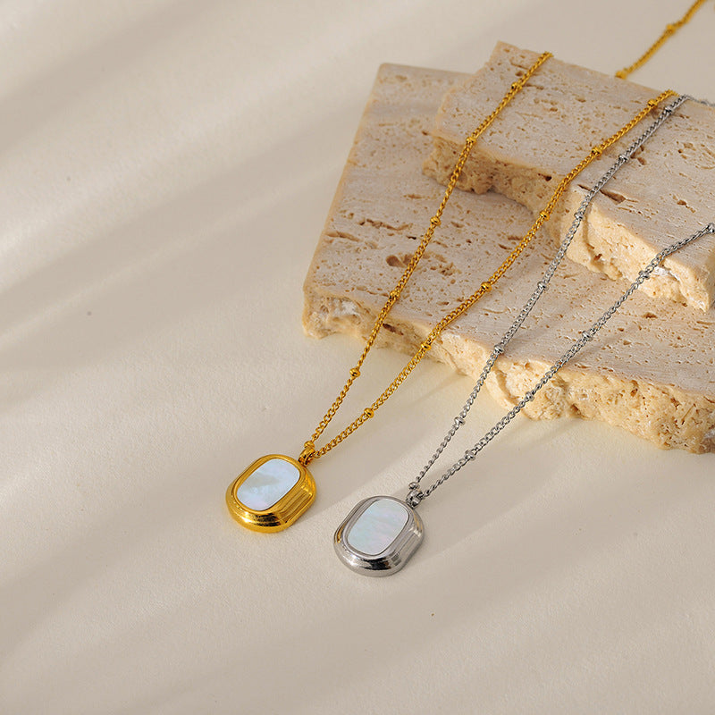 Wholesale white shell pendant necklace O-shaped