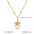 Wholesale Stainless Steel 18K Gold Drops Four-leaf Clover Moon Five-pointed Star Diamond Pendant Necklace