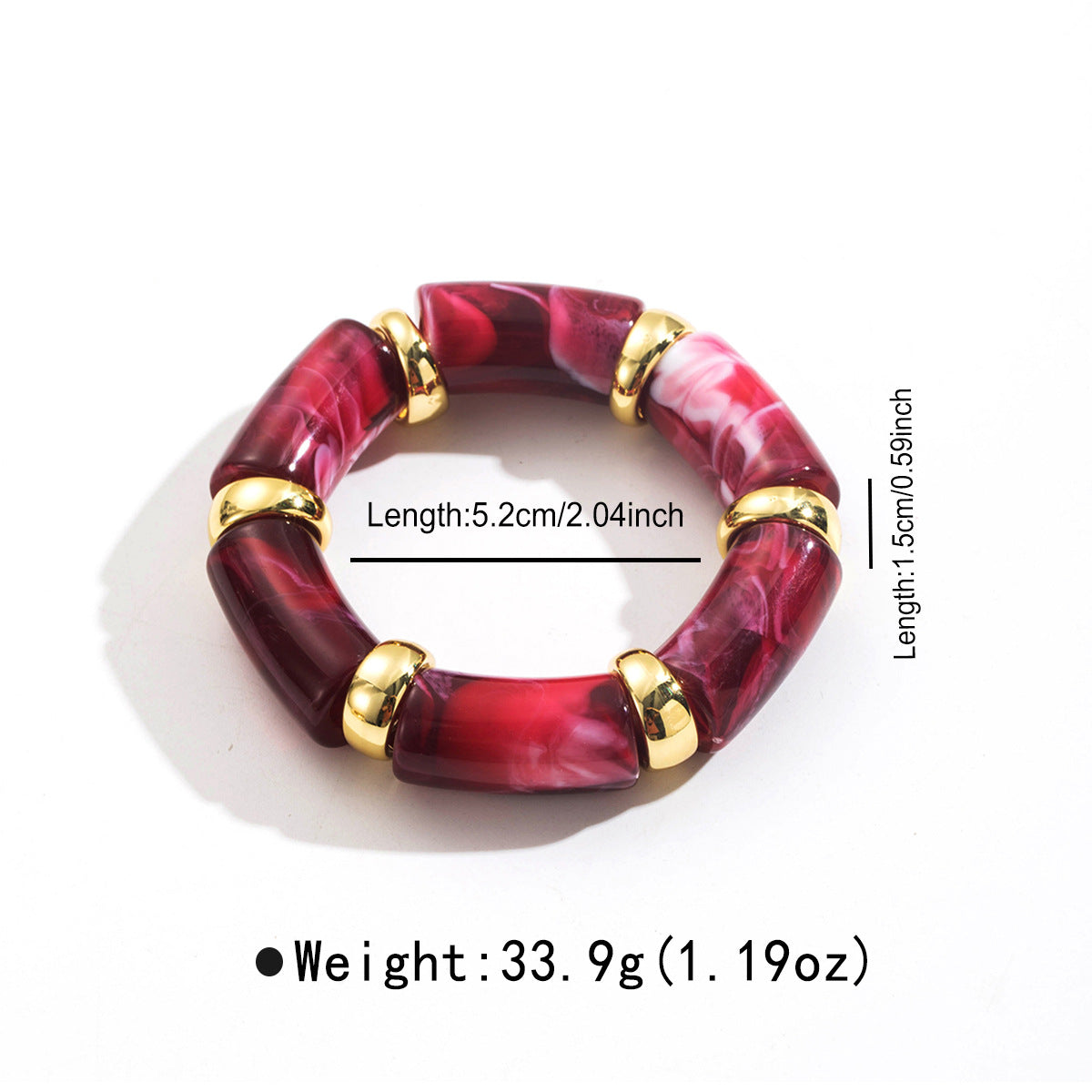 Wholesale niche resin bamboo elastic bracelet simple color splicing elbow bracelet