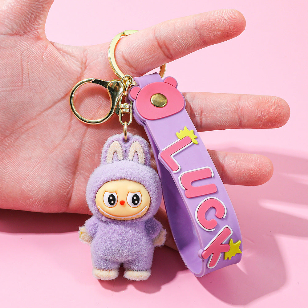 Wholesale Creative Cute Cartoon Flocking Keychain