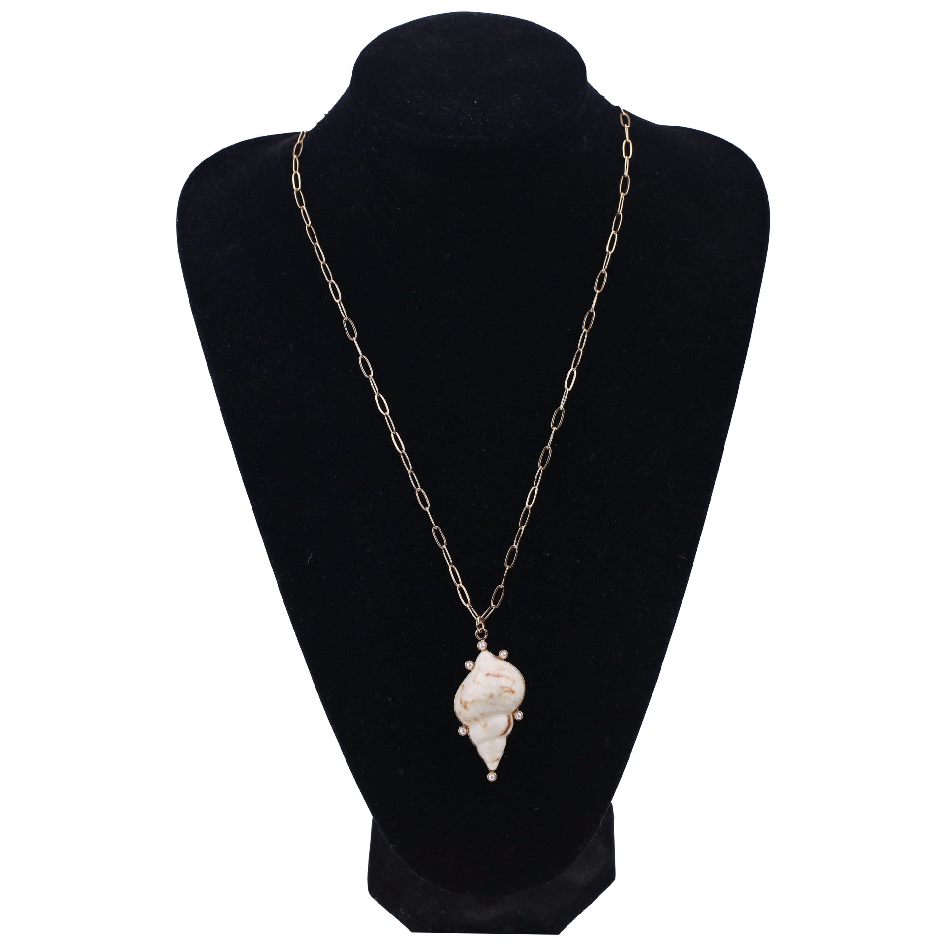 Wholesale Natural Shell Necklace Stainless Steel Chain