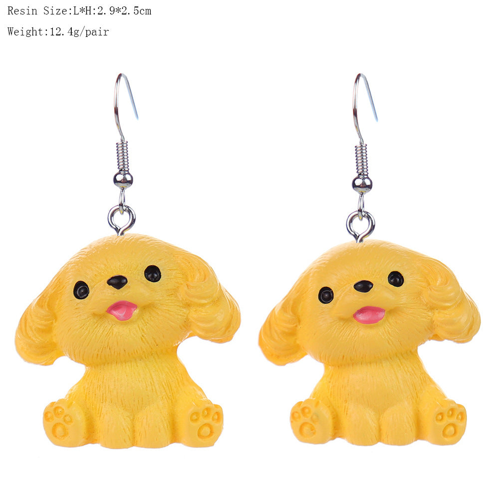 Wholesale Cartoon Cute Three-dimensional  Puppy Doll Earrings
