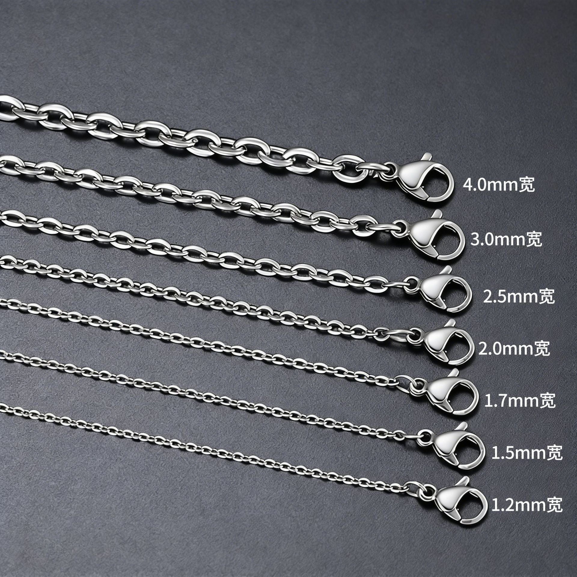 Wholesale Titanium Steel Flat Cross O-Shaped Chain Necklace - Chic DIY Jewelry Accessory for Women