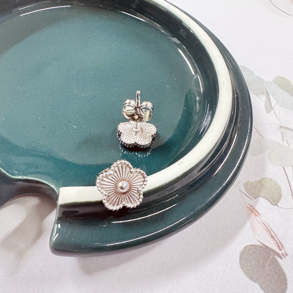 Wholesale 9MM Titanium Steel Five-leaf Clover Bracelet Earrings Necklaces ACC-BT-QianHui006