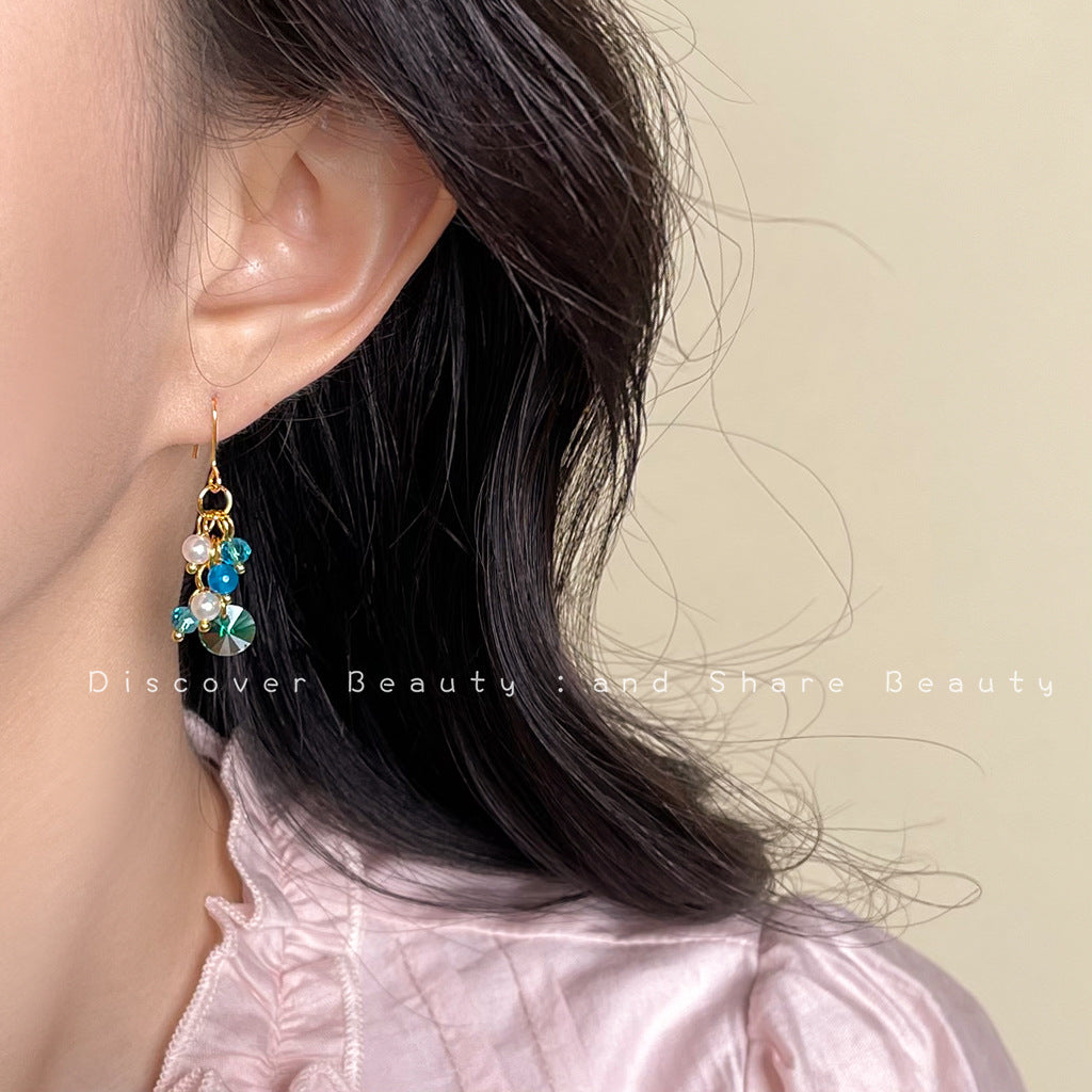 Wholesale  Crystal Blue Earring