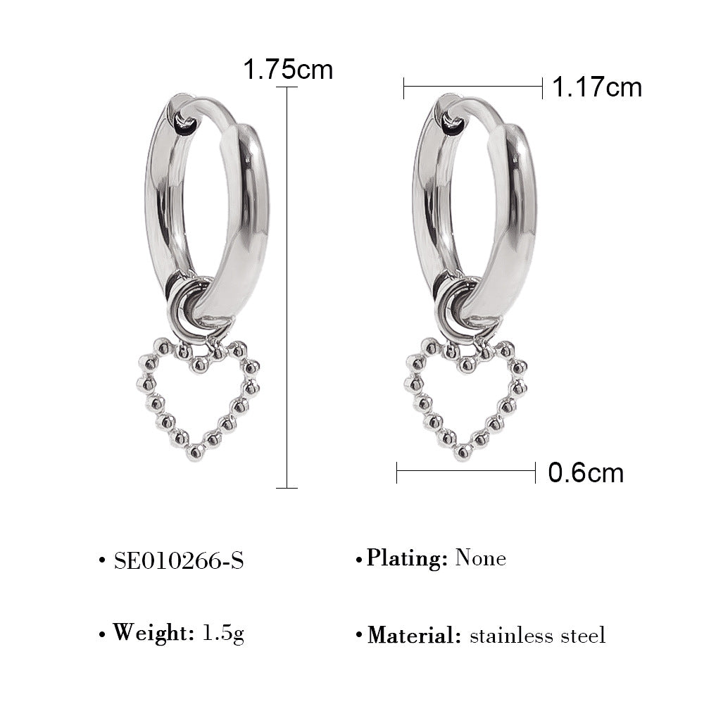 Wholesale Heart Diamond Series Retro Earrings