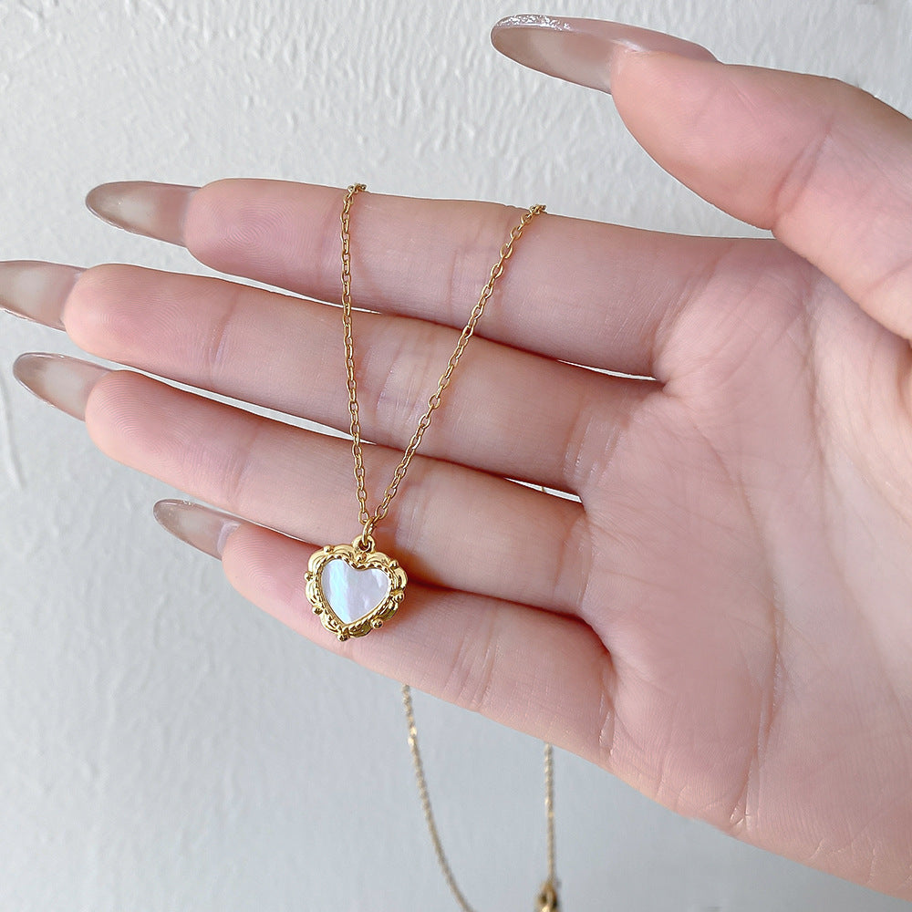 Wholesale Electroplated Micro-diamond-studded Titanium Steel Necklace ACC-NE-Qingyan004