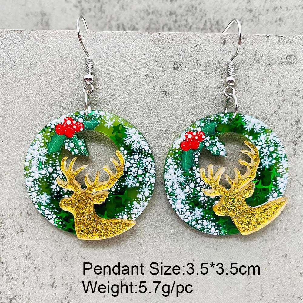 Wholesale Christmas 3D Acrylic Earrings