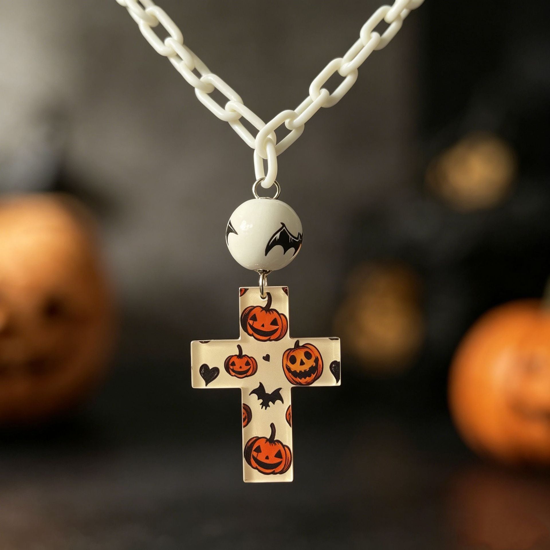 Wholesale  Acrylic Cross Earring Necklace Set Fashion Accessory Boutique Resale