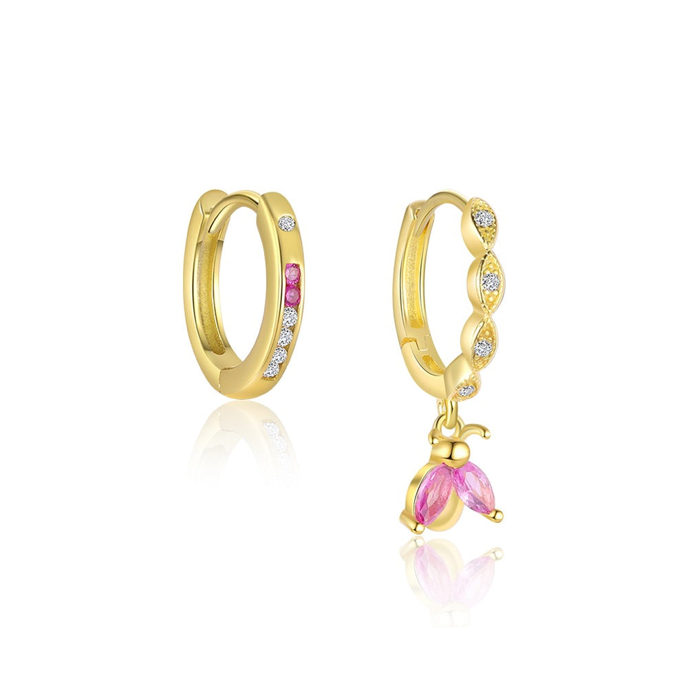 Wholesale S925 sterling silver light luxury diamond cross earrings