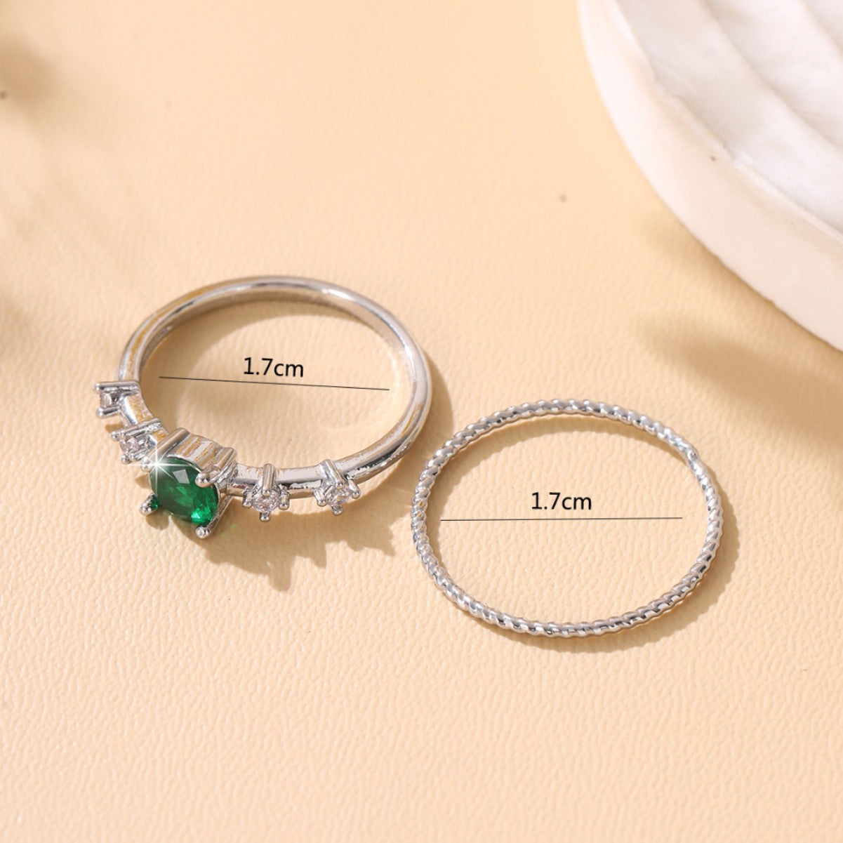 Wholesale Creative 2-piece set twisted plain ring