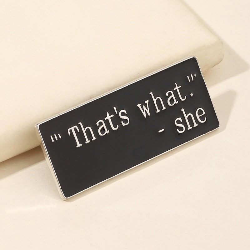 Wholesale  short sentence paint brooch